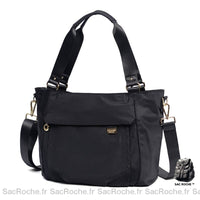 Sac Besace Cours Femme - Style pratique et élégant - modèle Noir / 38x27cm - Sac Roche ™