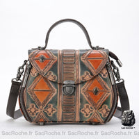 Sac Besace Cuir Femme - modèle Café - Sac Roche ™