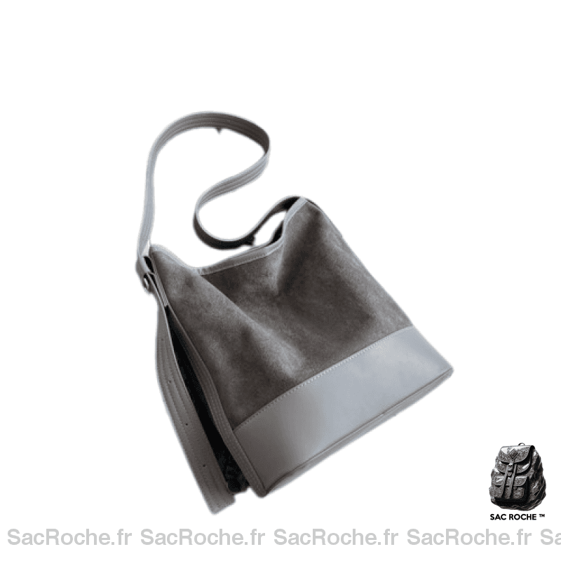 Sac Besace Cuir Femme Discount Gris / 28X32X11Cm