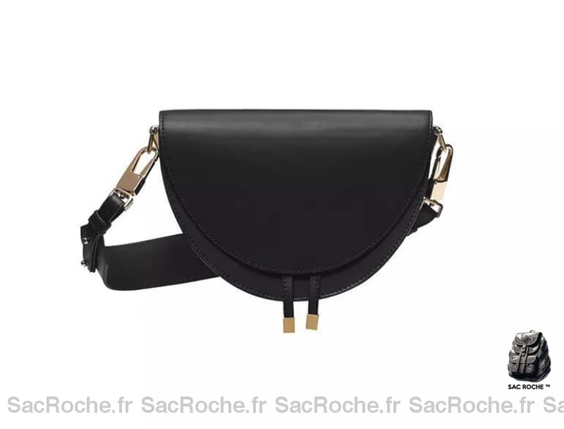 Sac Besace Cuir Femme Fashion Noir / 23 X 17 5Cm