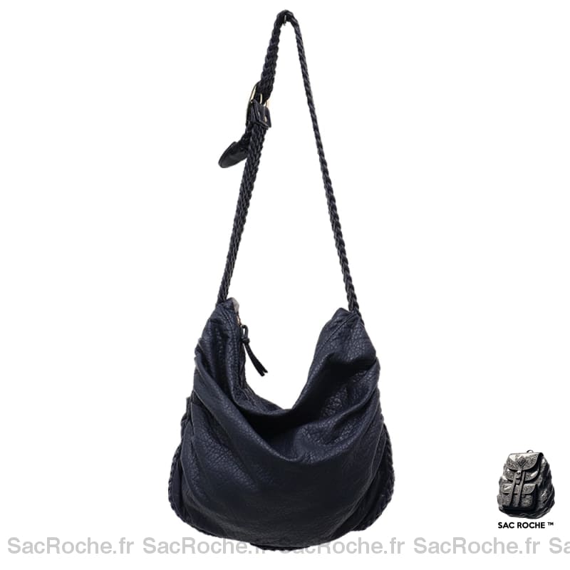 Sac Besace Cuir Femme Italien Bleu Marine
