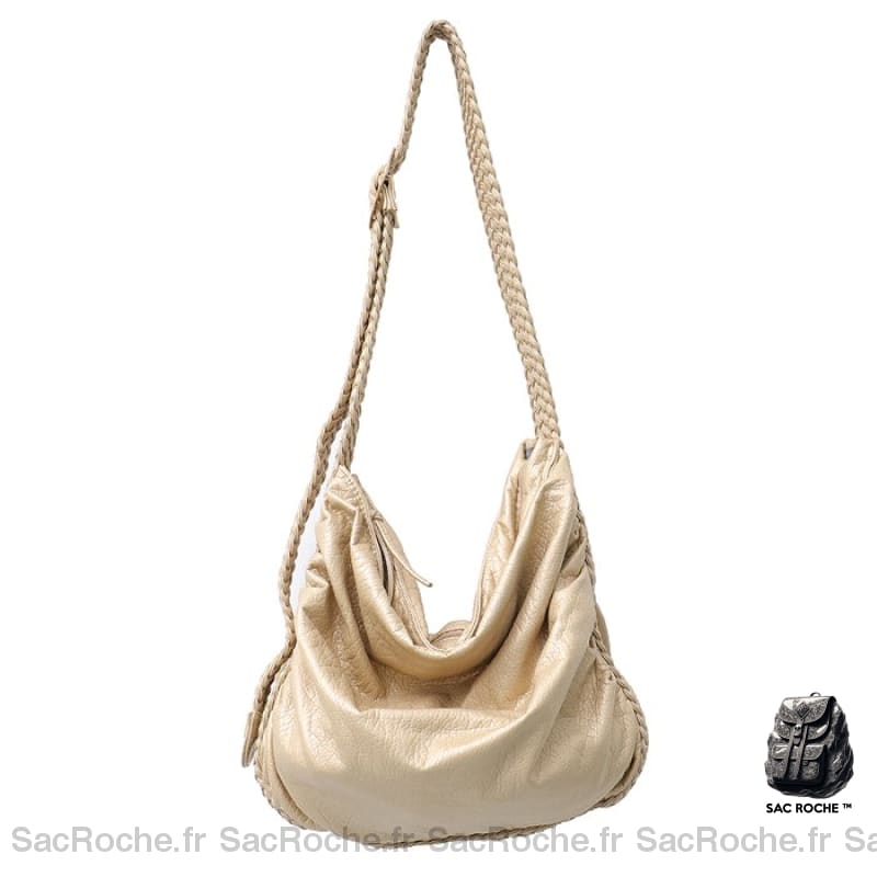 Sac Besace Cuir Femme Italien Doré
