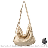 Sac Besace Cuir Femme Italien - modèle Doré - Sac Roche ™