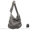 Sac Besace Cuir Femme Italien Gris