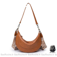 Sac Besace Cuir Femme - modèle Marron - Sac Roche ™