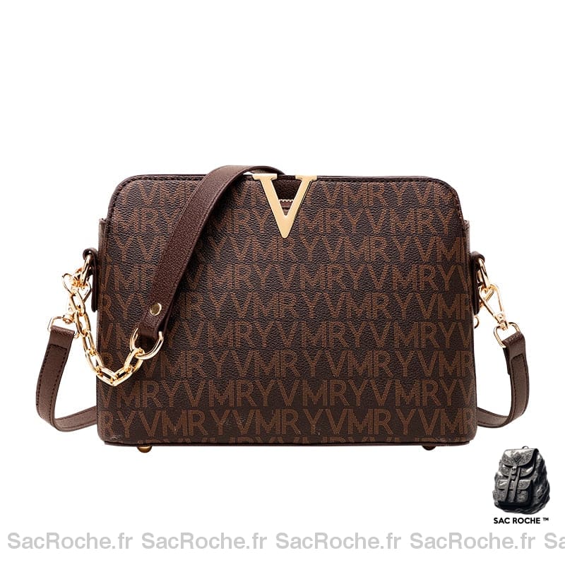 Sac Besace Cuir Femme Naturel Café