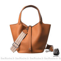 Sac Besace Cuir Femme Naturel Camel / S (18X13X18Cm)