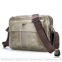 Sac Besace Cuir Femme Naturel - modèle Vert - Sac Roche ™