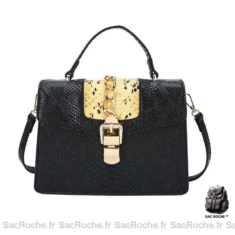 Sac Besace Cuir Femme Noir / 24X10X18Cm