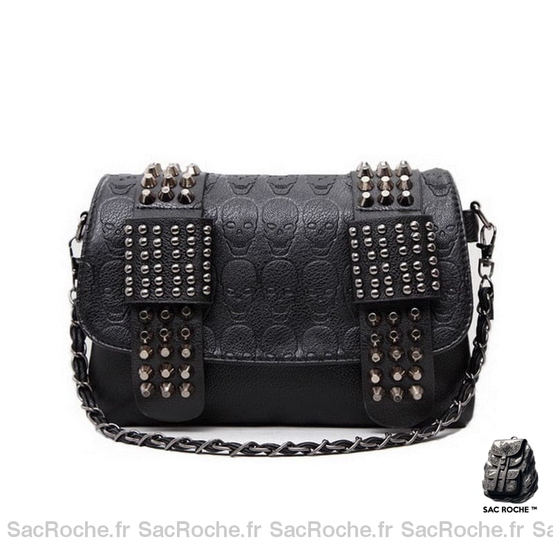 Sac Besace Cuir Femme Noir