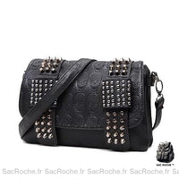 Sac Besace Cuir Femme Noir