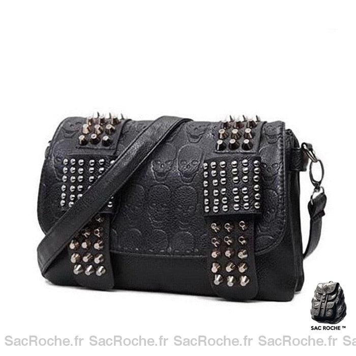 Sac Besace Cuir Femme Noir