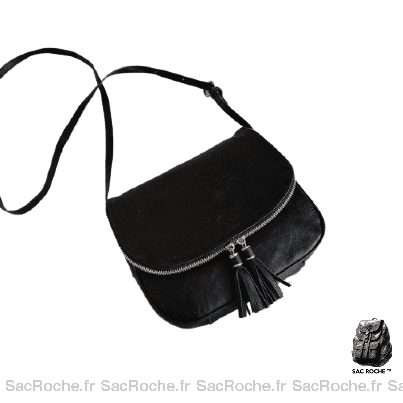 Sac Besace Cuir Femme Pas Cher Noir