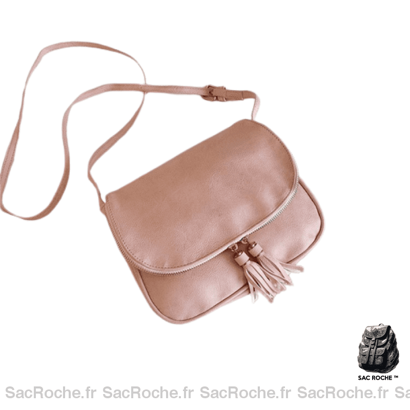 Sac Besace Cuir Femme Pas Cher Rose