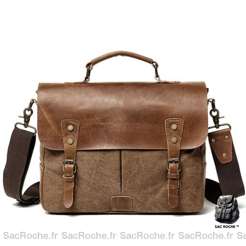 Sac Besace Cuir Femme Pour Ordinateur Café / 36 X 12.5 7Cm