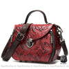 Sac Besace Cuir Femme Rouge