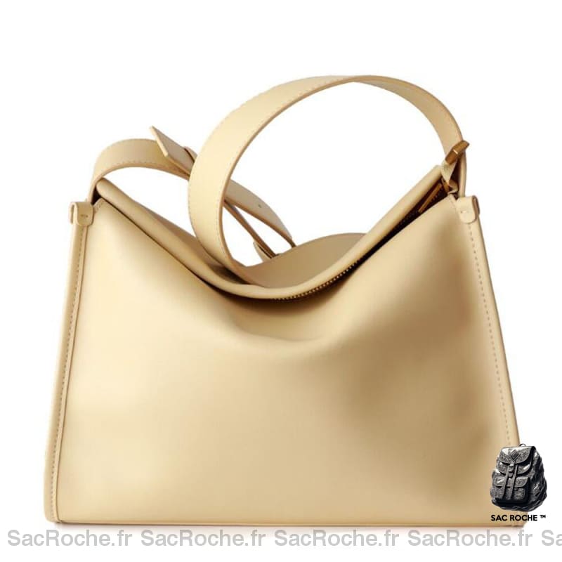 Sac Besace Cuir Femme Souole Jaune / 30X22X14 Cm