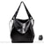 Sac Besace Cuir Femme Souple - modèle Noir / 40cm x 10cm x 40cm - Sac Roche ™