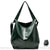 Sac Besace Cuir Femme Souple - modèle Vert / 40cm x 10cm x 40cm - Sac Roche ™