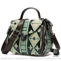 Sac Besace Cuir Femme - modèle Vert - Sac Roche ™