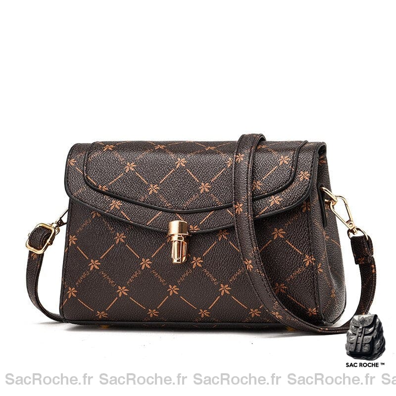 Sac Besace Cuir Marron Foncé Pas Cher Café / 21 X 11 15Cm Besace Femme