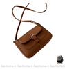 Sac Besace Cuir Marronclair Marron / 22X14X5Cm Femme