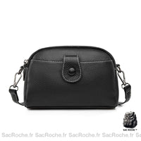 Sac Besace Cuir Noir Femme - Sac Roche ™