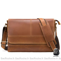 Sac Besace Cuir Ordinateur Homme - 13 Marron Sacoches Ordinateur