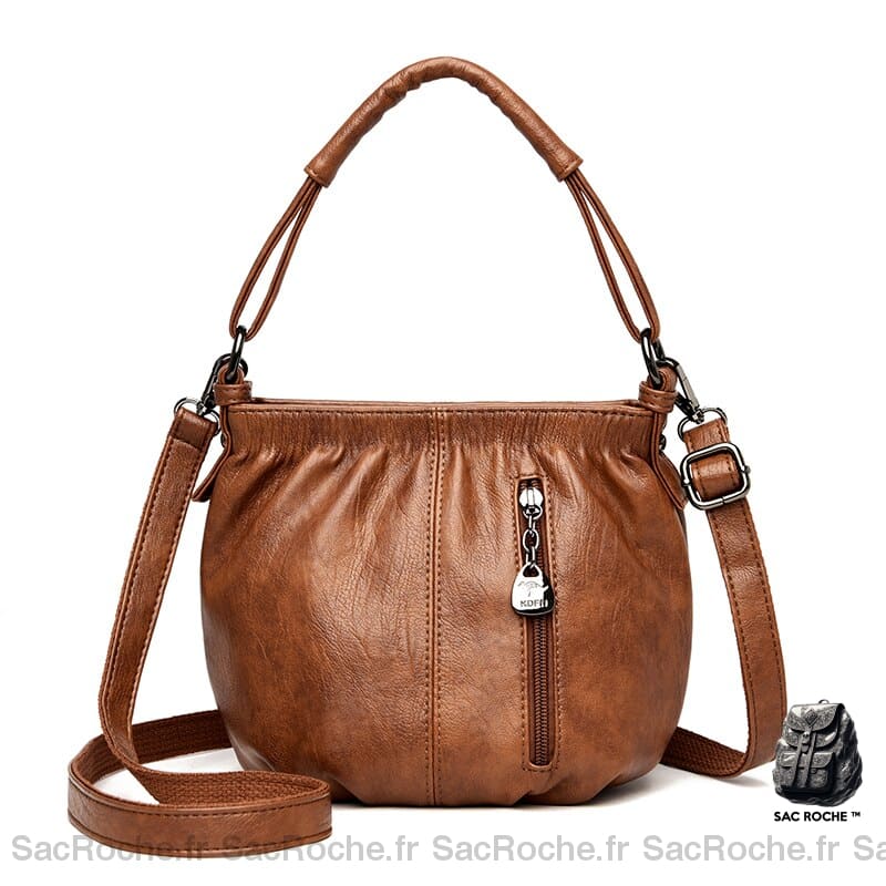 Sac Besace Cuir Souple Printemps Femme Jaune