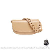 Sac Besace Cuir Véritable Femme - modèle Abricot / 24 x 5.5 x 13cm - Sac Roche ™