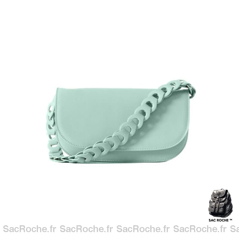 Sac Besace Cuir Véritable Femme Bleu / 24 X 5.5 13Cm