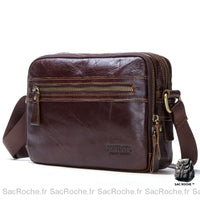 Sac Besace Cuir Vintage Femme
