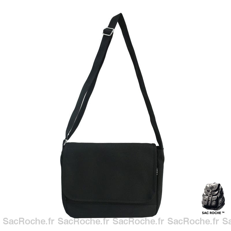 Sac Besace Ecole Femme Original Noir