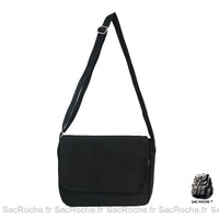 Sac Besace Ecole Femme Original - modèle Noir - Sac Roche ™