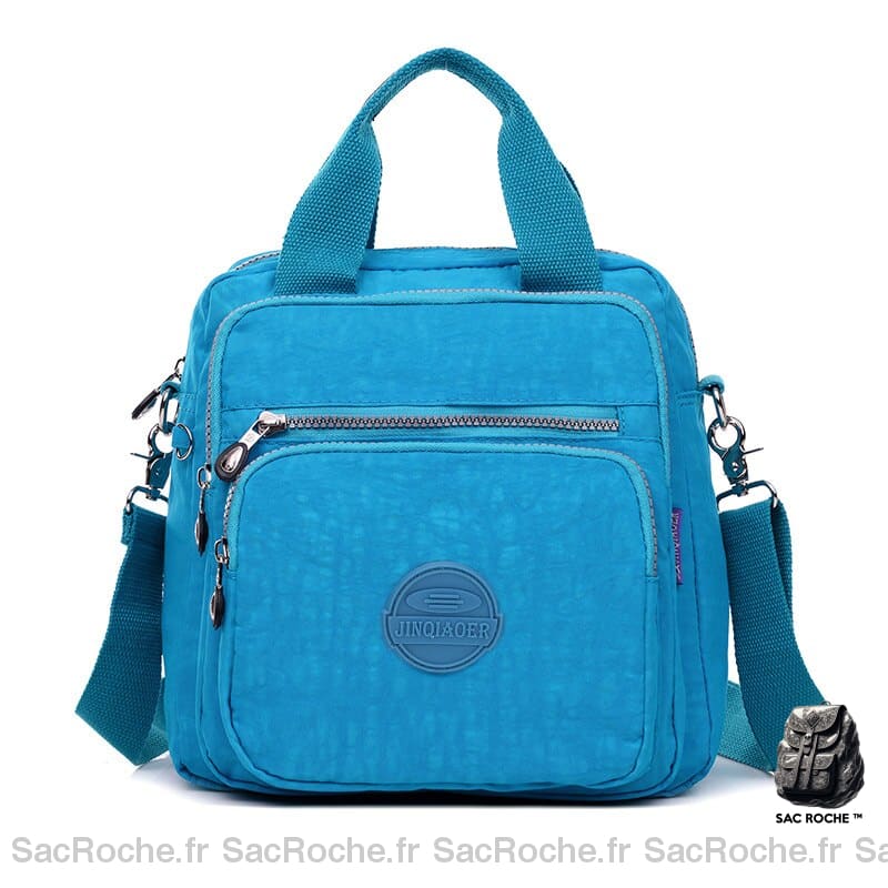 Sac Besace Femme À Fermeture Éclair Bleu Ciel / 25X15X26Cm