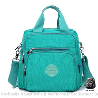 Sac Besace Femme à Fermeture Éclair - modèle Bleu turquoise / 25x15x26cm - Sac Roche ™