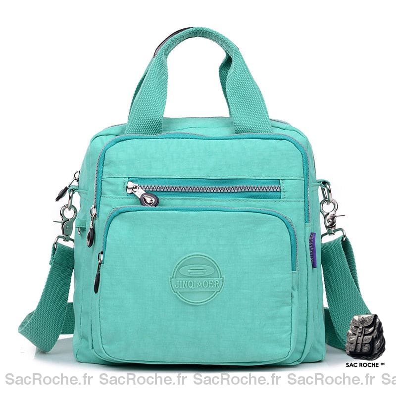 Sac Besace Femme À Fermeture Éclair Vert Émeuraude / 25X15X26Cm