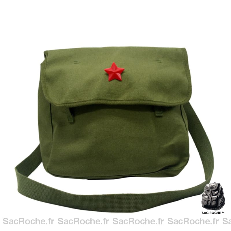 Sac Besace Femme Armée Avec Étoile Rouge / 27 X 22 8.5Cm