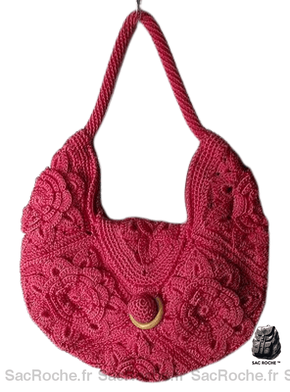 Sac Besace Femme Artisanal Fuschia