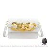 Sac Besace Femme Avec Chaine Blanc / 22Cm X16Cm X7Cm