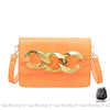Sac Besace Femme Avec Chaine Orange / 22Cm X16Cm X7Cm