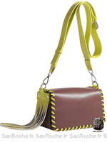 Sac Besace Femme avec Grande Sangle - modèle Café / 19x12x9cm - Sac Roche ™