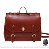 Sac Besace Femme Cartable Marron / 30X24X11Cm