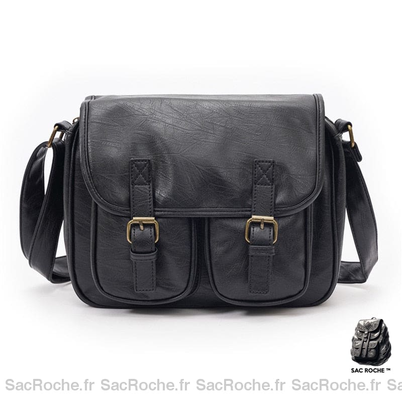 Sac Besace Femme College Noir