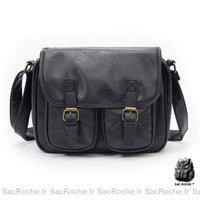 Sac Besace Femme College - modèle Noir - Sac Roche ™