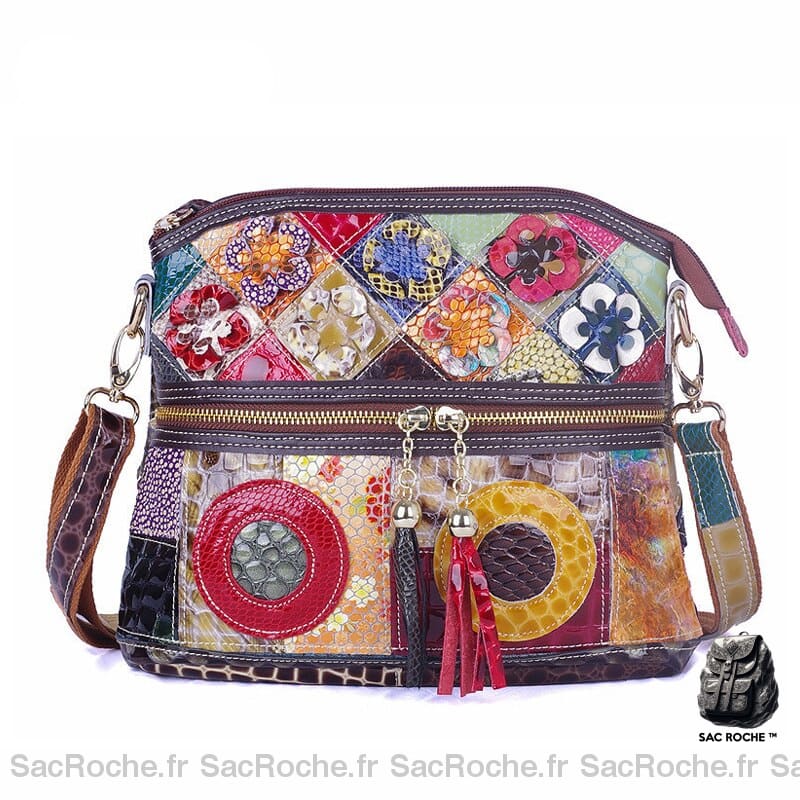 Sac Besace Femme Coloré Tendance 3 / 28 X 10 23Cm
