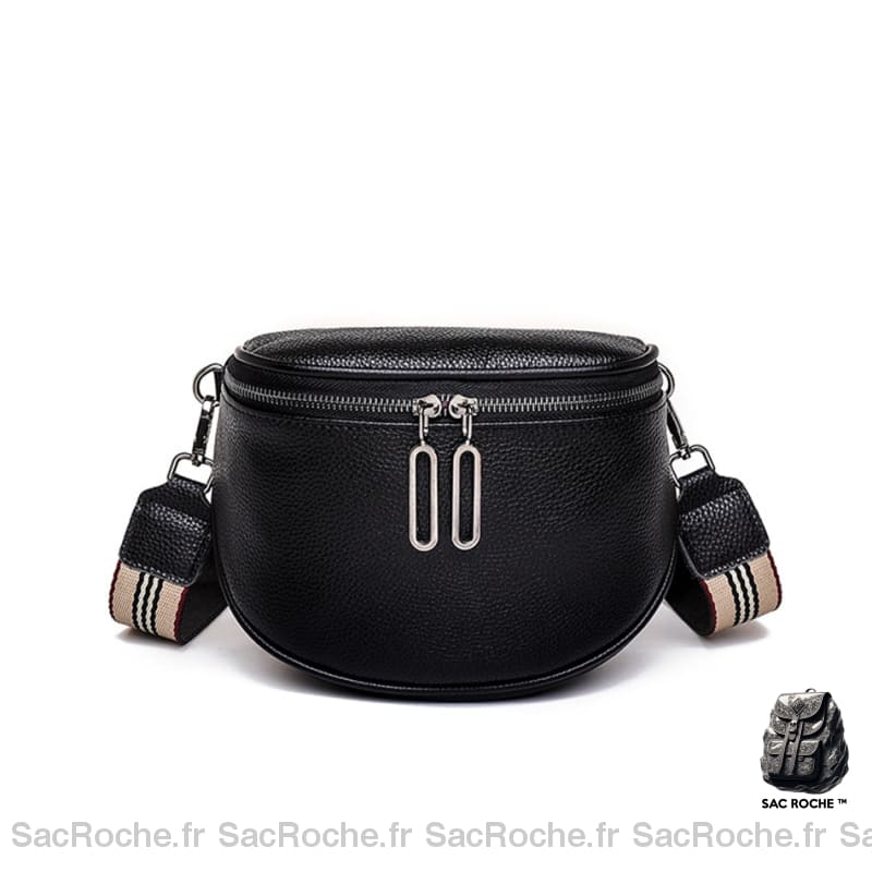 Sac Besace Femme Compact Noir