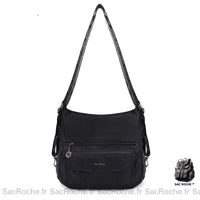 Sac Besace Femme Cours - modèle Noir - Sac Roche ™