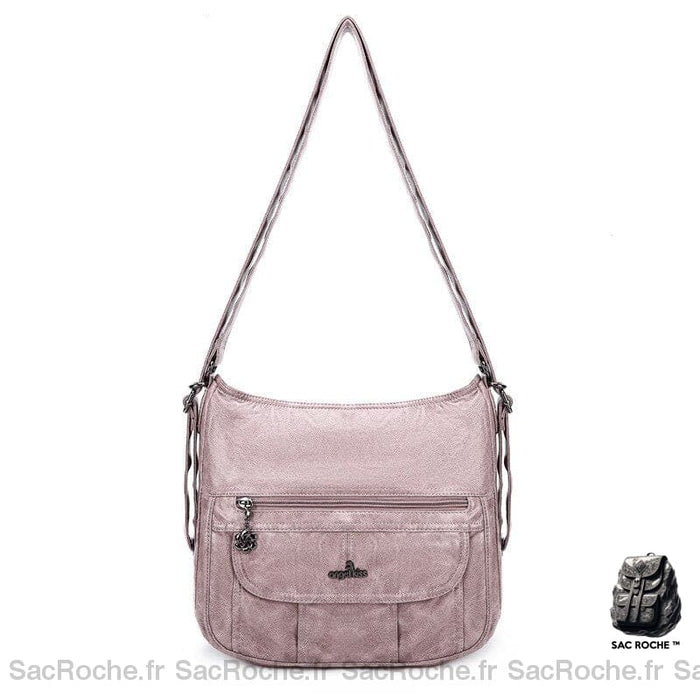 Sac Besace Femme Cours Rose