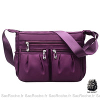 Sac Besace Femme Cours - Style Pratique - modèle Violet / 30x10x20cm - Sac Roche ™